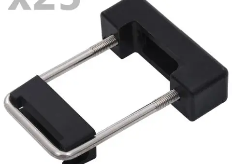 Clemă de prindere U cu plastic stâlp gard, 60x40 mm, 25 seturi - 1/4