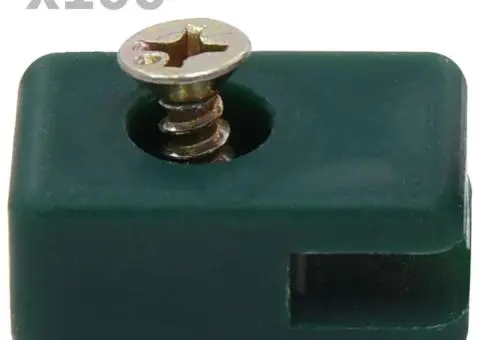 Suport de sârmă gard de grădină cu șurub, verde, 100 seturi - 1/3