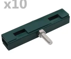 vidaXL Conector în formă de U grilaj grădină, 10 seturi, verde