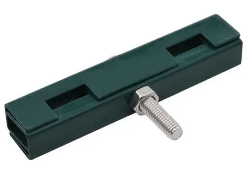 Conector în formă de U grilaj grădină, 10 seturi, verde - 2/4