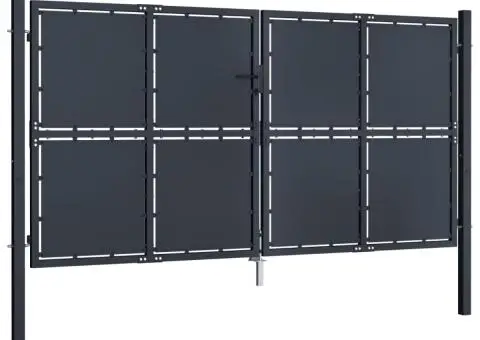 Poartă de grădină, antracit, 300 x 150 cm, oțel - 2/5