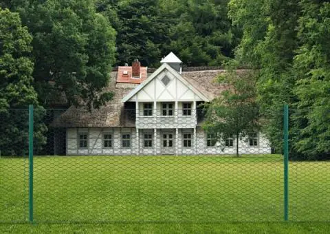 Gard din plasă de sârmă cu stâlpi, verde, 25 x 0,5 m, oțel - 2/4