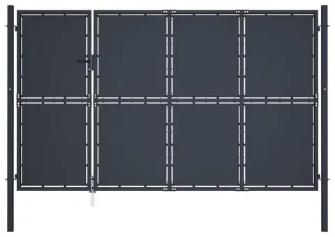 Poartă de grădină, antracit, 350 x 175 cm, oțel - 1/5