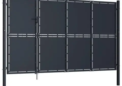 Poartă de grădină, antracit, 350 x 175 cm, oțel - 2/5