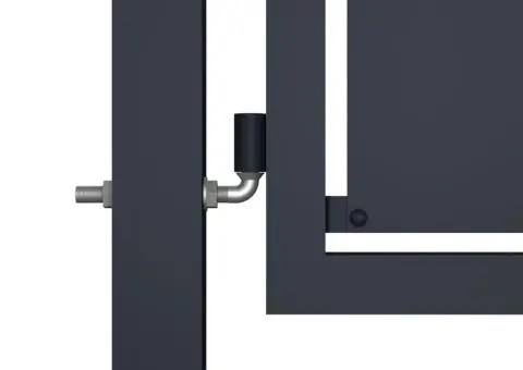 Poartă de grădină, antracit, 350 x 175 cm, oțel - 3/5