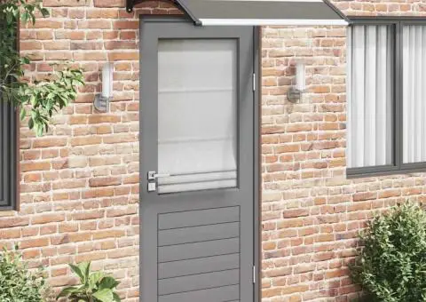 Copertină de ușă, negru, 120 x 100 cm, PC - 1/5