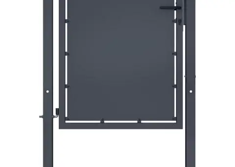 Poartă de grădină, antracit, 100 x 100 cm, oțel - 1/4