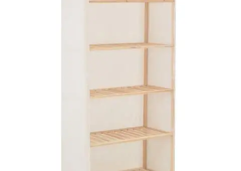 Șifonier, alb, 79 x 40 x 170 cm, material textil - 1/5