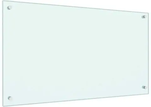 Panou antistropi de bucătărie, alb, 90x50 cm, sticlă securizată - 5/5