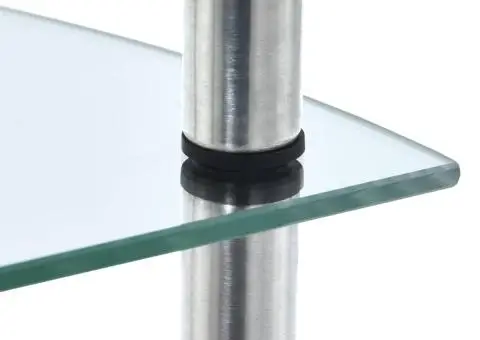 Raft cu 3 niveluri, transparent, 30x30x67 cm, sticlă securizată - 4/5