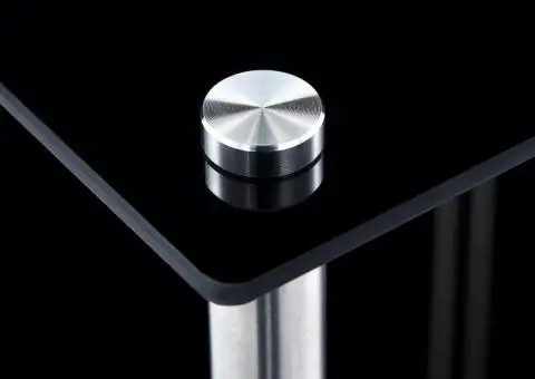 Raft cu 3 niveluri, negru, 40 x 40 x 67 cm, sticlă securizată - 3/5