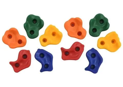 Pietre de cățărare 10 buc. PE multicolor - 1/5