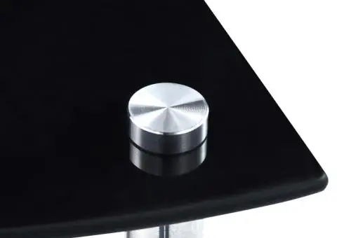 Raft cu 5 niveluri, negru, 30 x 30 x 130 cm, sticlă securizată - 5/5