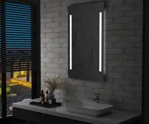 vidaXL Oglindă cu LED de perete de baie, 60 x 100 cm