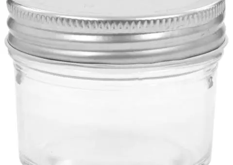 Borcane din sticlă pentru gem, capace argintii, 96 buc, 110 ml - 4/5