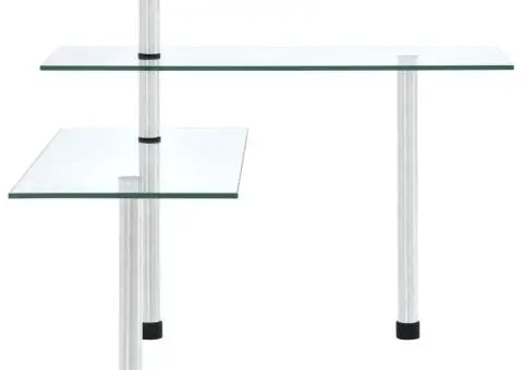 Raft de colț de bucătărie, 3 niveluri, sticlă securizată - 2/5