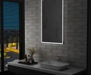 vidaXL Oglindă cu LED de perete de baie, 60 x 100 cm