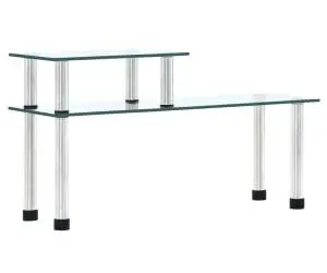 vidaXL Raft de bucătărie, transparent, 45x16x26 cm, sticlă securizată