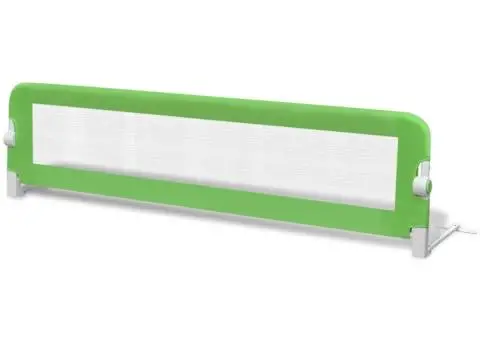 Balustradă de protecție pat copii, 2 buc., verde, 150x42 cm - 3/5