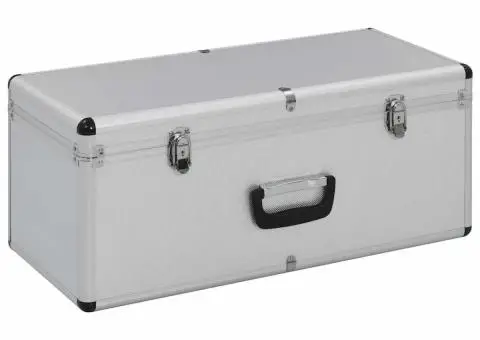 Cutii de depozitare, 2 buc., argintiu, aluminiu - 2/5