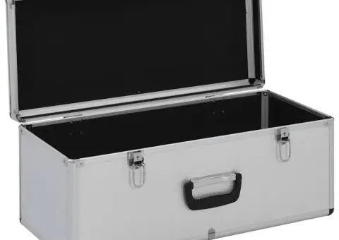 Cutii de depozitare, 2 buc., argintiu, aluminiu - 5/5