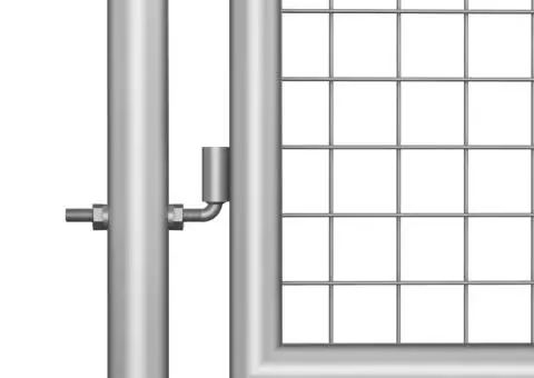 Poartă de grădină, argintiu, 105 x 225 cm, oțel galvanizat - 3/5