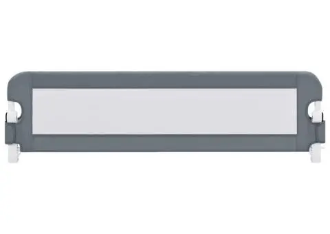 Balustradă de protecție pat copii, gri, 120x42 cm, poliester - 3/5