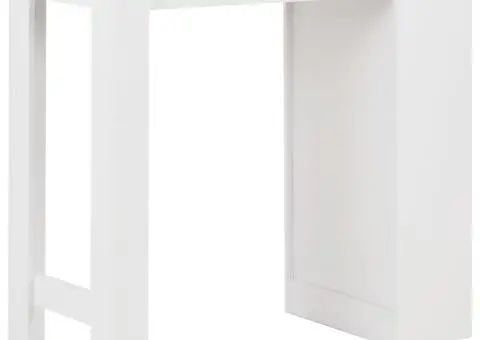 Masă de bar cu raft, alb, 110 x 50 x 103 cm - 3/5