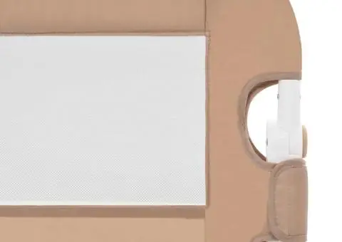 Balustradă protecție pat copii, gri taupe, 120x42 cm, poliester - 5/5