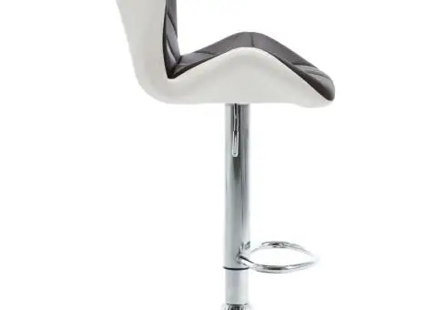 Scaune de bar, 2 buc., maro, piele ecologică - 5/5