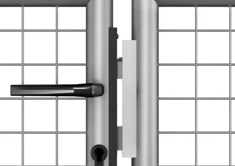 Poartă de grădină, argintiu, 306 x 225 cm, oțel galvanizat - 4/5