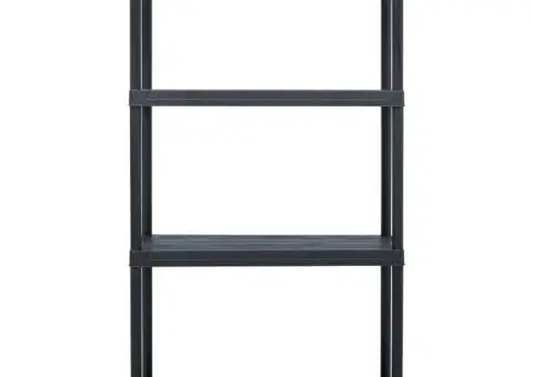 Raft de depozitare, negru, 60 x 30 x 138 cm, plastic, 100 kg - 2/5