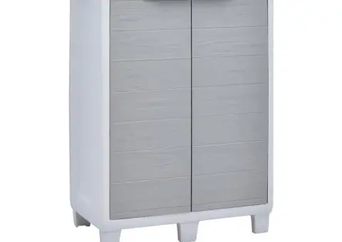 Coș de gunoi pentru grădină cu 3 saci, gri deschis, 65x38x102cm - 1/5