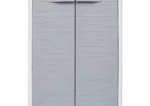 Coș de gunoi pentru grădină cu 3 saci, gri deschis, 65x38x102cm - 2/5