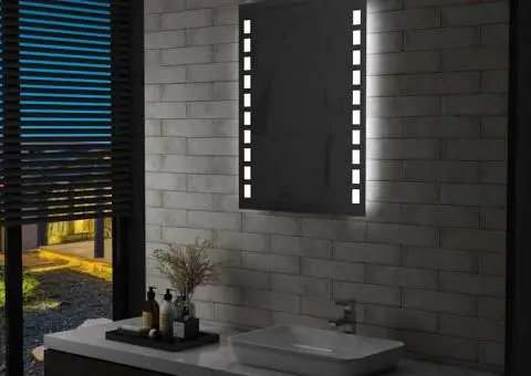 Oglindă cu LED de perete de baie, 60 x 80 cm - 1/5