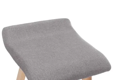 Scaun de bar, gri deschis, material textil - 5/5