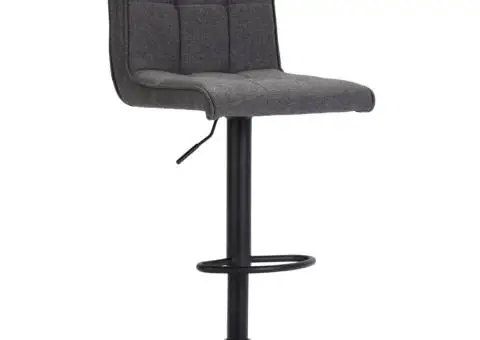 Scaun de bar, gri închis, material textil - 1/5