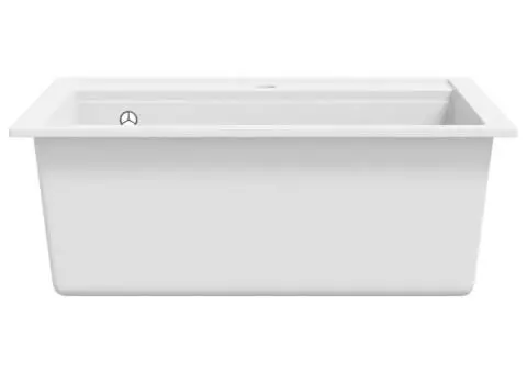 Chiuvetă de bucătărie din granit, alb, bazin unic - 5/5