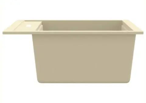 Chiuvetă de bucătărie din granit, bej, un bazin - 5/5