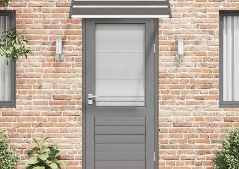 Copertină de ușă, negru, 120 x 75 cm, PC - 3/5