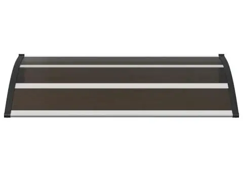 Copertină de ușă, negru, 120 x 75 cm, PC - 4/5