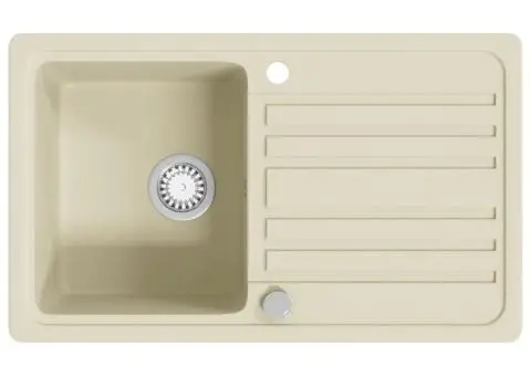 Chiuvetă de bucătărie din granit, bej, un bazin - 2/5