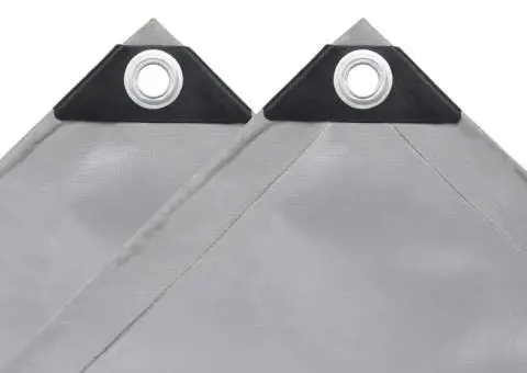 Prelată, gri, 1,5 x 20 m, 650 g / m² - 4/5