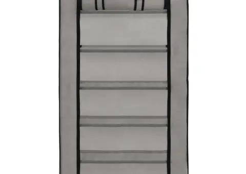 Pantofar cu husă, gri, 58x28x106 cm, material textil - 5/5