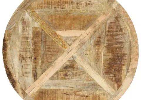 Masă de bucătărie, 120 x 76 cm, lemn masiv de mango, rotund - 4/5