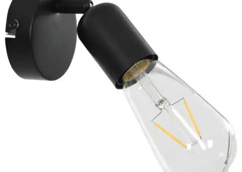 Spoturi luminoase, 2 buc., negru, E27 - 4/5