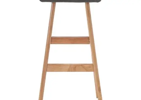 Scaune de bar, 2 buc., gri închis, material textil - 4/5