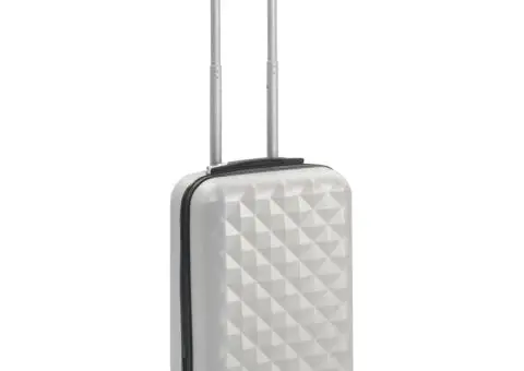 Valiză cu carcasă rigidă, argintiu strălucitor, ABS - 1/5