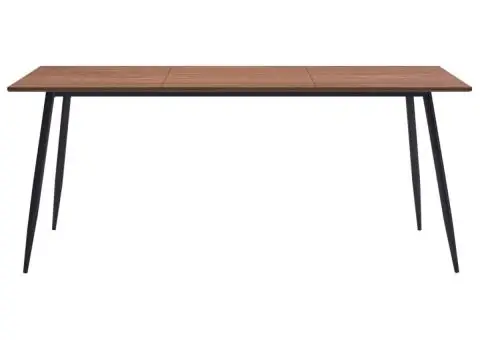 Masă de bucătărie, maro, 200x100x75 cm, MDF - 2/5