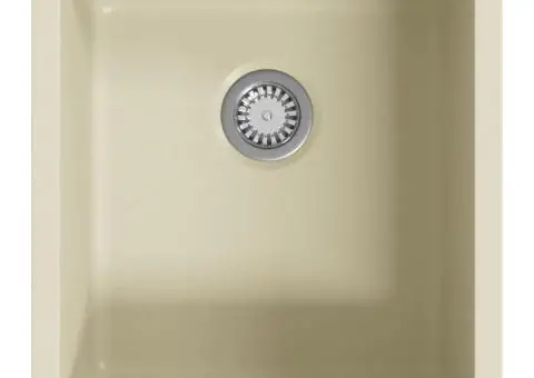 Chiuvetă de bucătărie din granit, bej, un bazin - 2/5